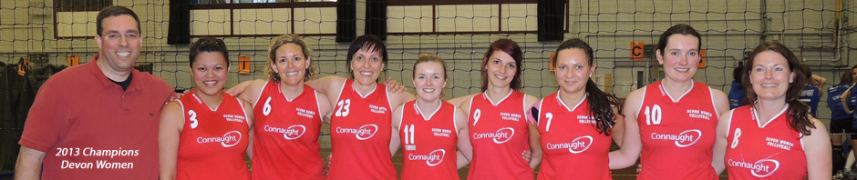 Devon Ladies 2013 South West Volleyball Association Champions