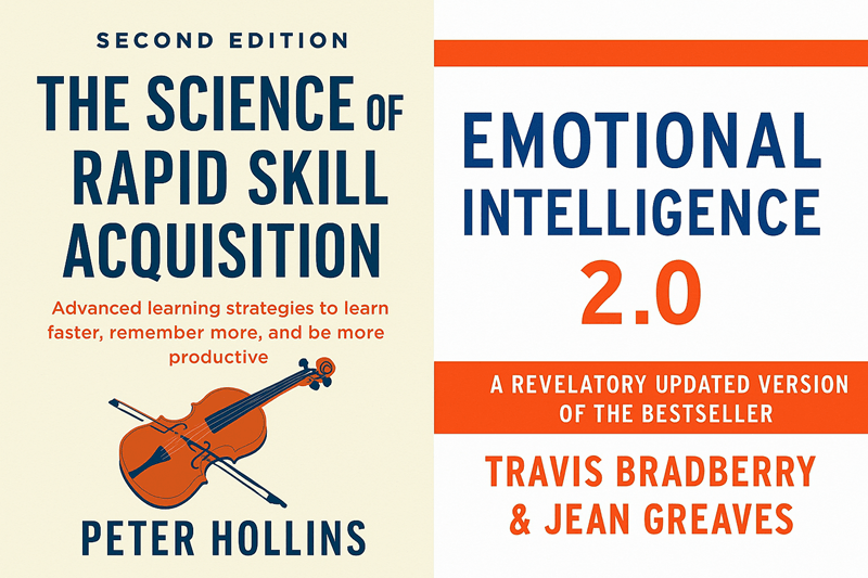 Book covers for The Science of Rapid Skill Acquisition and Emotional Intelligence 2.0